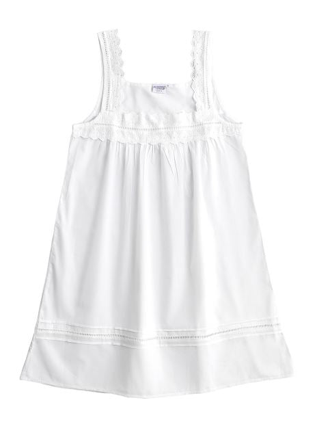 Maeve Pintucked Short Nightgown in White