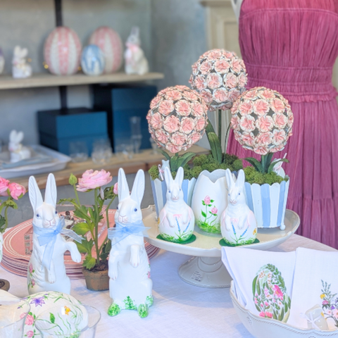 Meadow Flowers Hand Painted Standing Bunny