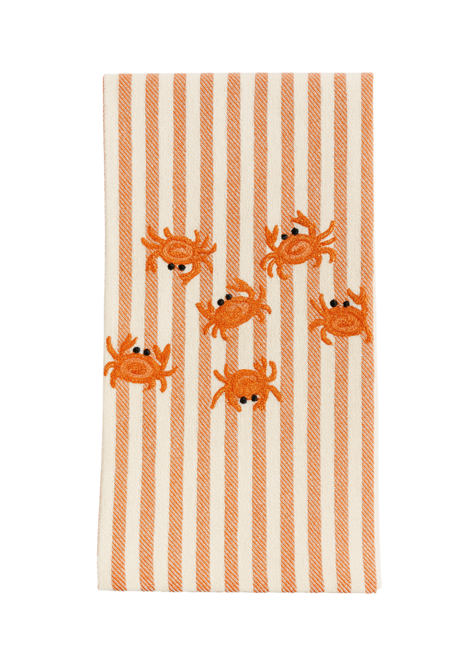 Crabs Melograno Stripe Kitchen Towel in Orange