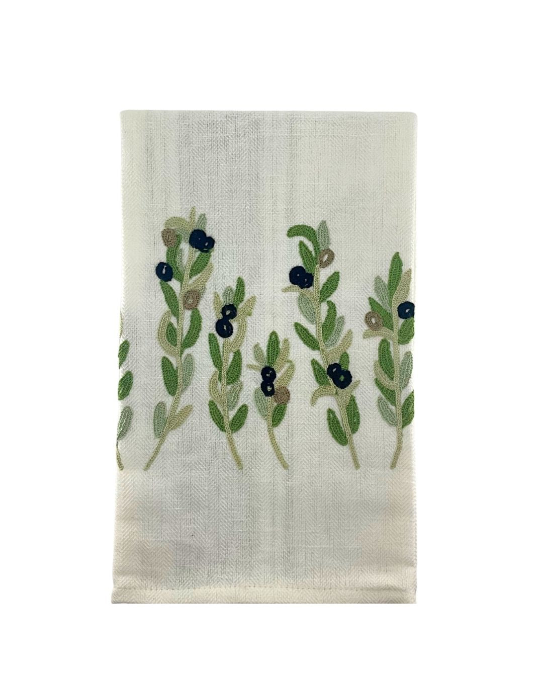 Olive Due Fragole Kitchen Towel in Green