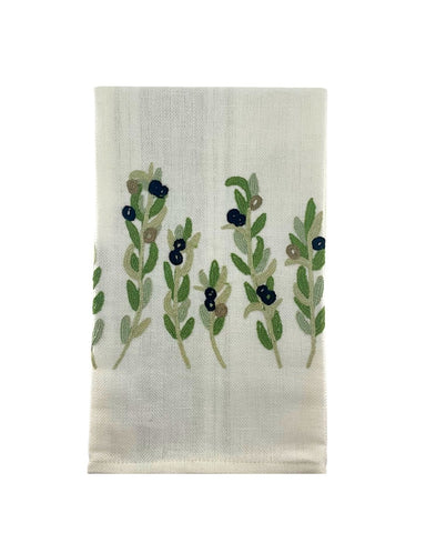 Olive Due Fragole Kitchen Towel in Green