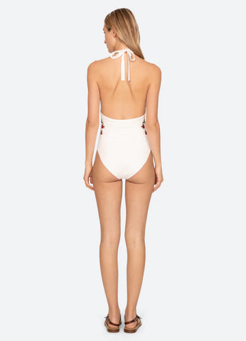 Bindi Embroidered Strawberry One-Piece Swimsuit