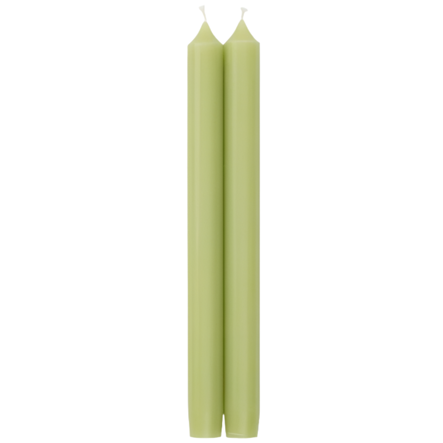 Pair of Dinner Candles in Moss Green