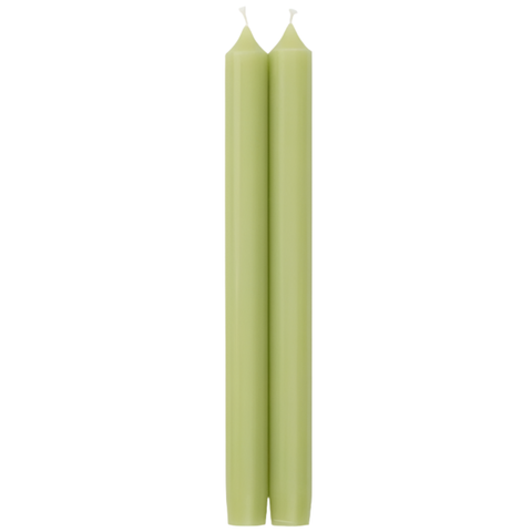 Pair of Dinner Candles in Moss Green