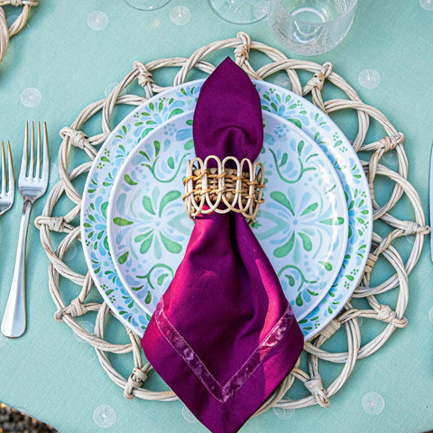 Provence Rattan Whitewash Napkin Ring