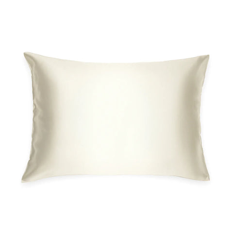 Silk Charmeuse Standard Pillowcase in Creme