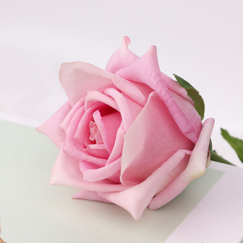 Real Touch Mauve Dutchess Rose Stem
