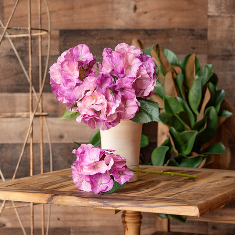 Real Touch Hydrangea Stem in Plum