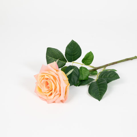 Real Touch Peach Blush Vintage Rose Stem