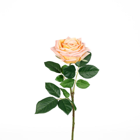 Real Touch Peach Blush Vintage Rose Stem