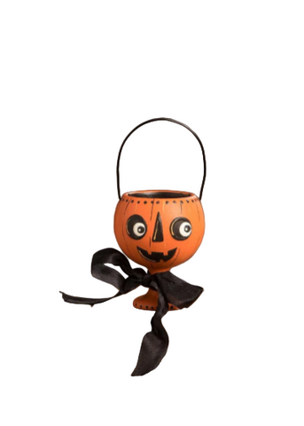 Resin Hand-Painted Pumpkin Egg Cup