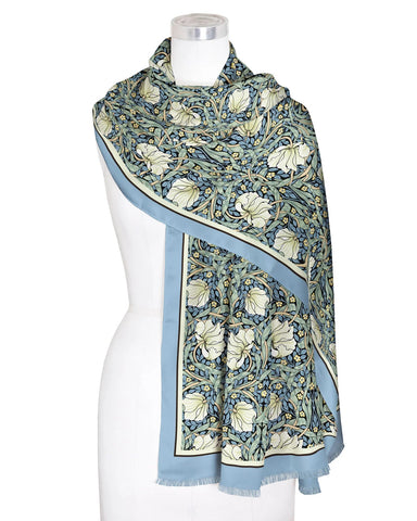Silk Blend Shawl - William Morris in Pimpernel