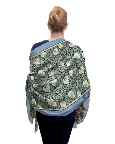 Silk Blend Shawl - William Morris in Pimpernel