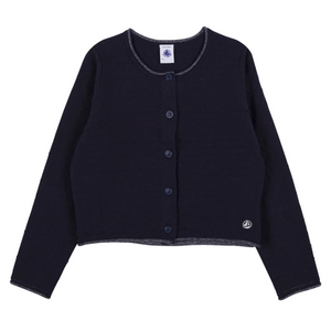 Leonie Button Up Cardigan in Navy