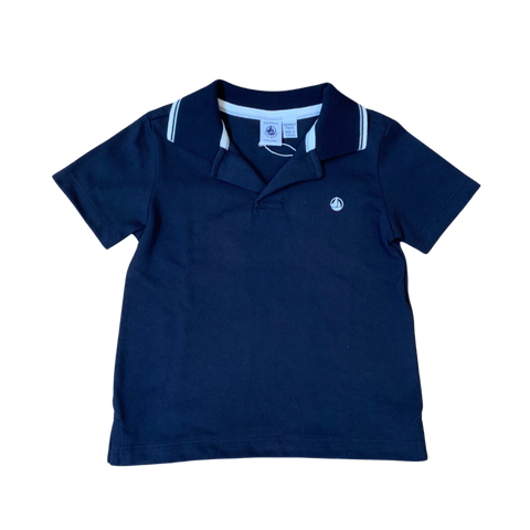 Short Sleeve Polo in Navy