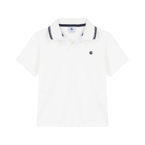 Short Sleeve Polo in White