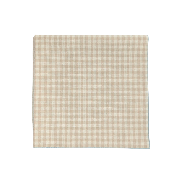 Filo Mirco Check Cotton Napkin in Mastice