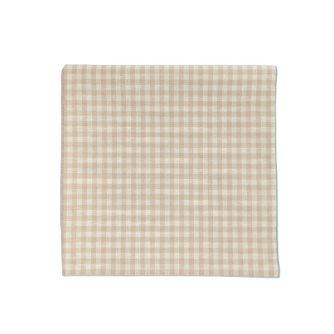 Filo Mirco Check Cotton Napkin in Mastice