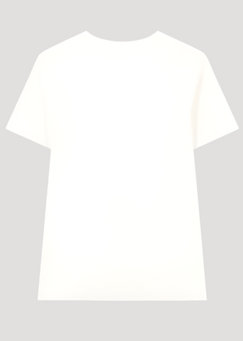 Solid Short Sleeve Crewneck Tee in White