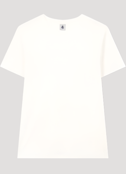 Solid Short Sleeve Crewneck Tee in White