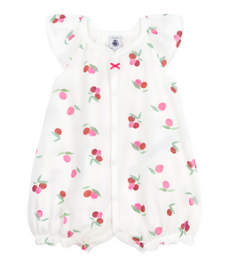 Berry Print Short Sleeve Romper