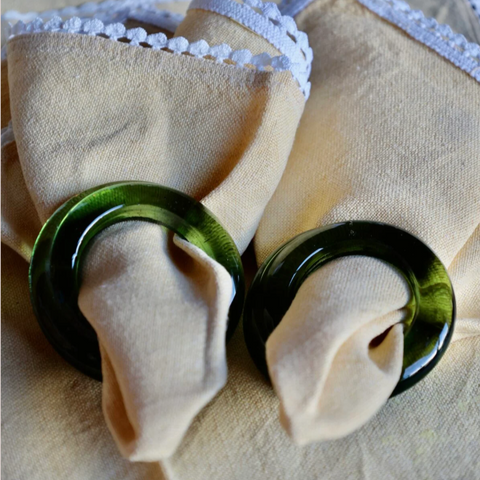 Napkin Ring in Smoke Green