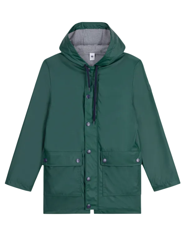 Essential Hooded Rain Jacket in Hunter Green - Limited Edition Color
