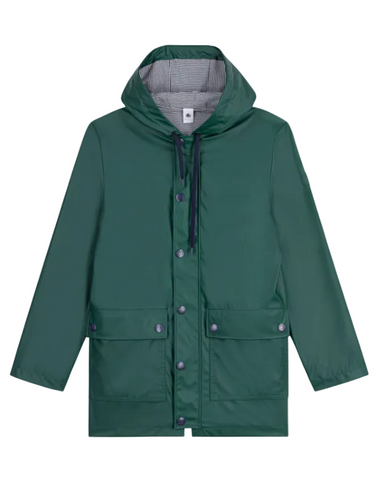 Essential Hooded Rain Jacket in Hunter Green - Limited Edition Color
