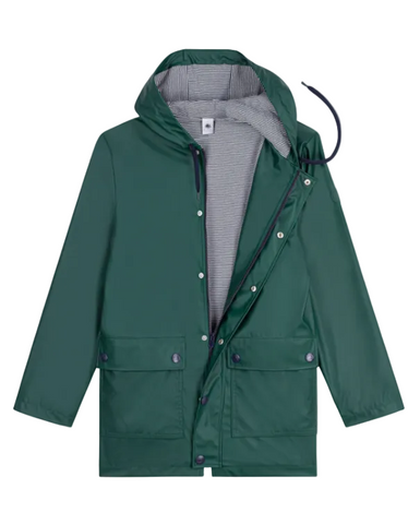 Essential Hooded Rain Jacket in Hunter Green - Limited Edition Color