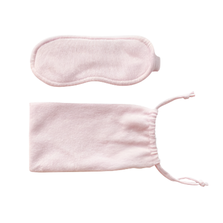 Sleepyhead Cashmere Eye Mask + Carrying Pouch in Pale Pink