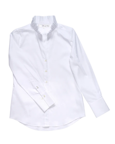 The Pleated League Blouse In Crisp White