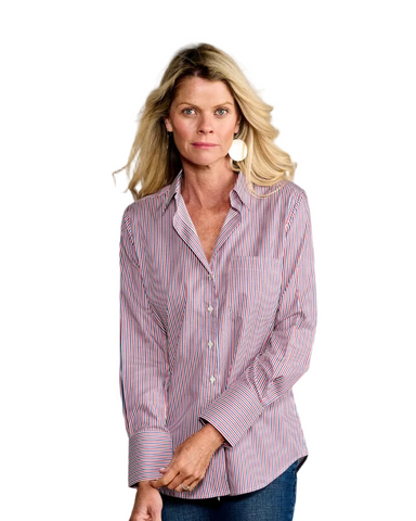 The 4.0 Long Sleeve Shirt In Ross Stripe