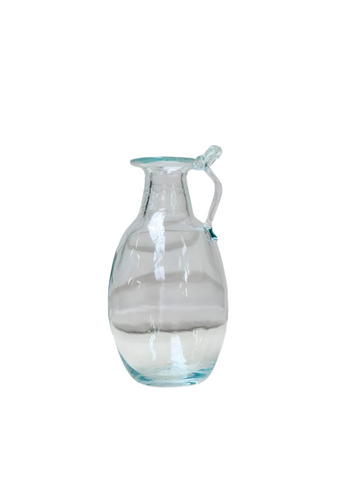 Amour Avec Anse Vase in Clear Glass