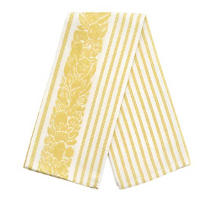 Mirto Jacquard Italian Cotton Linen Kitchen Towel in Mustard