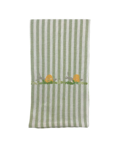 Snails Melograno Stripe Kitchen Towel in Apple