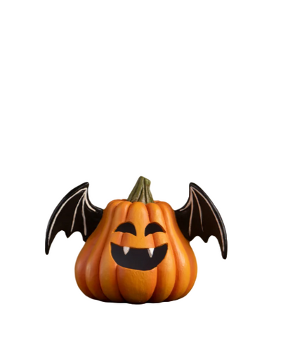 Resin Bat Pumpkin Luminary