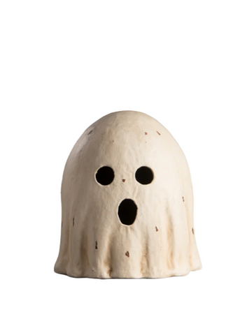 Surprised Ghost Papier Mache Luminary