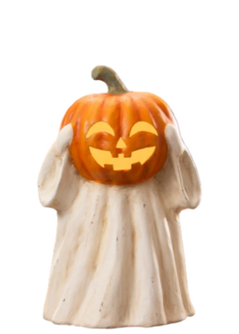 Papier Mache Ghost Jack O'Lantern