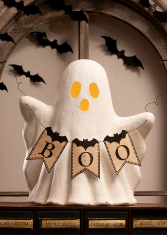 Boo Garland Ghost Papier Mache Luminary