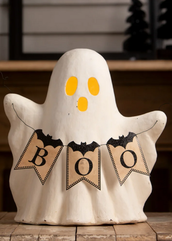 Boo Garland Ghost Papier Mache Luminary
