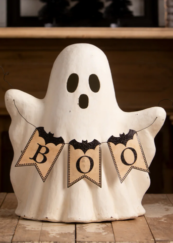 Boo Garland Ghost Papier Mache Luminary
