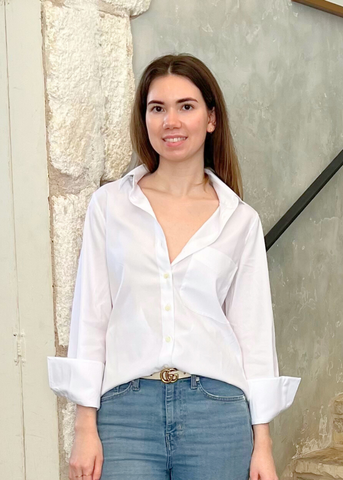 The Mod Long Sleeve Shirt in Crisp White