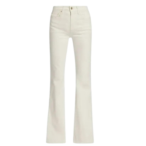 Crosby High Rise Flare Jeans in Ivory