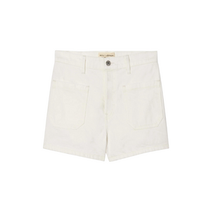Alodie Denim Shorts in Cream