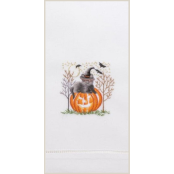 Cat-O-Lantern Embroidered Everyday Towel