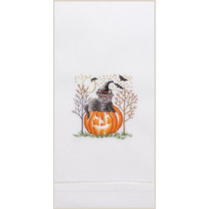 Cat-O-Lantern Embroidered Everyday Towel