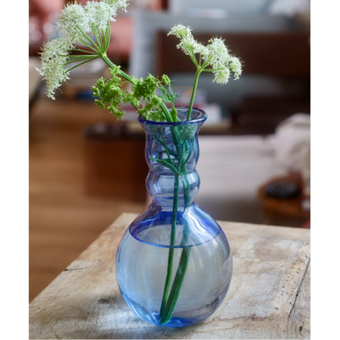 Laveno Montebello Vase in Light Blue Glass