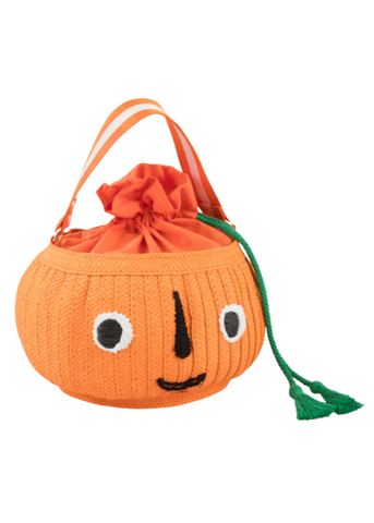 Trick or Treat Pumpkin Woven Candy Bag