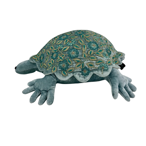 Moira Silk Velvet Small Turtle in Heavenly Blue