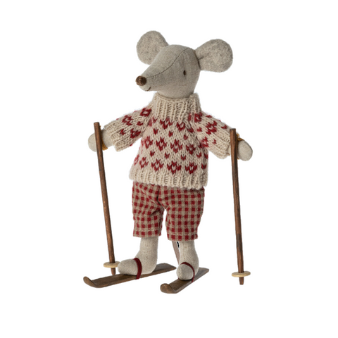 Mum Winter Mouse with Ski Set